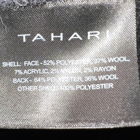 Tahari Ella Leopard Double Faced Wool Blend Wrap Belted Coat Size Medium - Picture 12 of 12